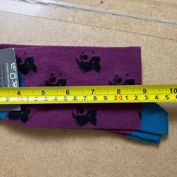 NWT Catherine Tough Purple Dog Socks 8.5/11.5 - Picture 4 of 5